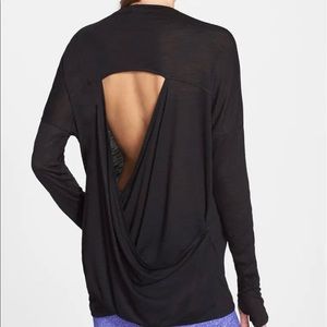 Zella Black Open Back Cardigan